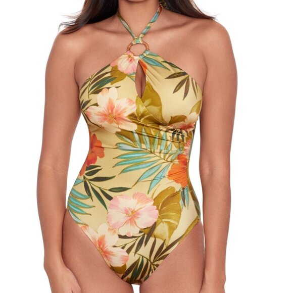 Lauren Ralph Lauren Printed Halter-Neck Swimsuit